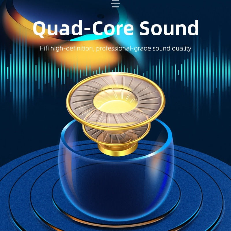 9D Surround Sound Bluetooth Wireless Earbuds with Noise Reduction
