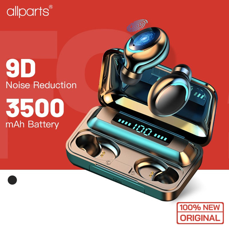 9D Surround Sound Bluetooth Wireless Earbuds with Noise Reduction
